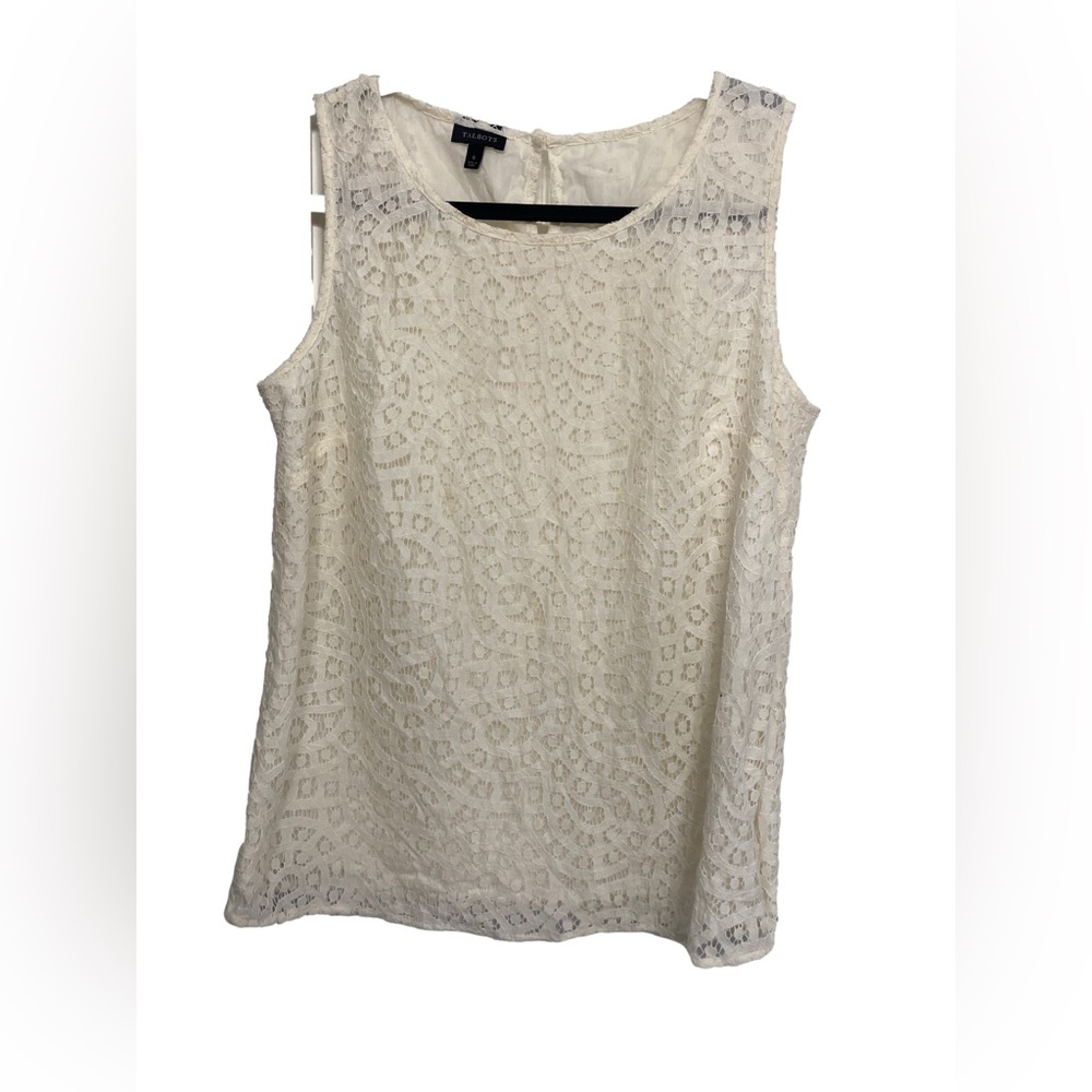 Talbots Ivory Lace Sleeveless Shell Blouse - Size 6